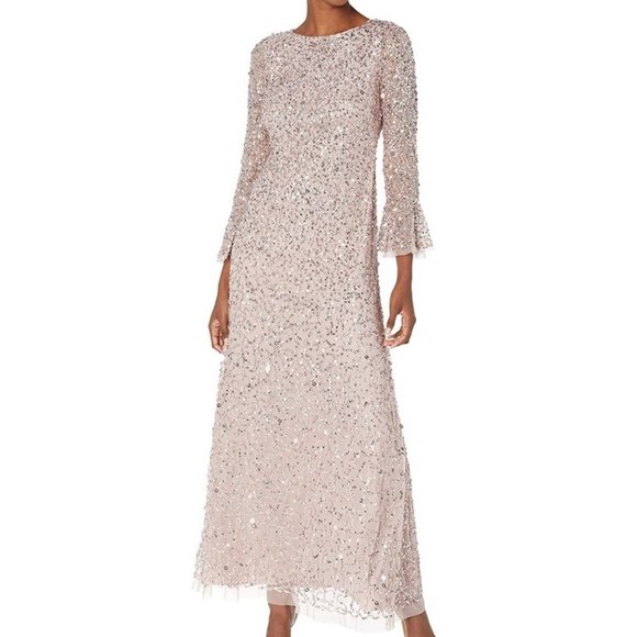 Adrianna Papell Women's Beaded Long Dress - 4